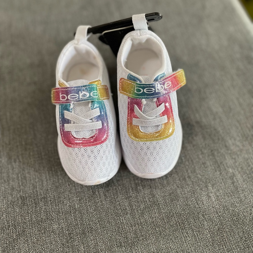 Bebe rainbow glitter sneaker baby walker size 6